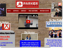 Tablet Screenshot of parkerauctions.com